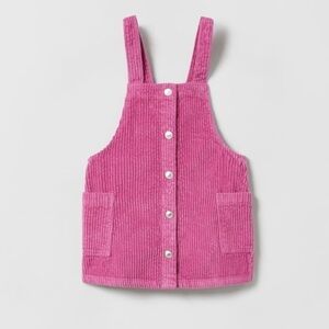 Zara Snaps Corduroy Pinafore Dress